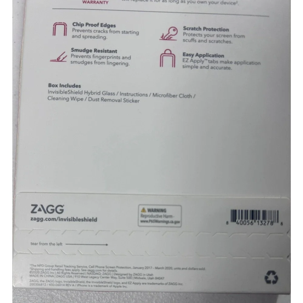 ZAGG InvisibleShield Hybrid Glass Screen Protector for iPhone 12 Pro Max 6.7‎